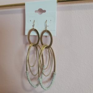 Multi hoop gray earrings